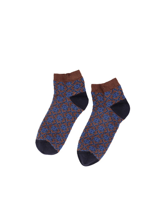 Floral-jacquard Cotton-blend Ankle Socks