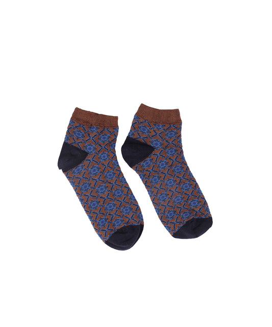 Floral-jacquard Cotton-blend Ankle Socks