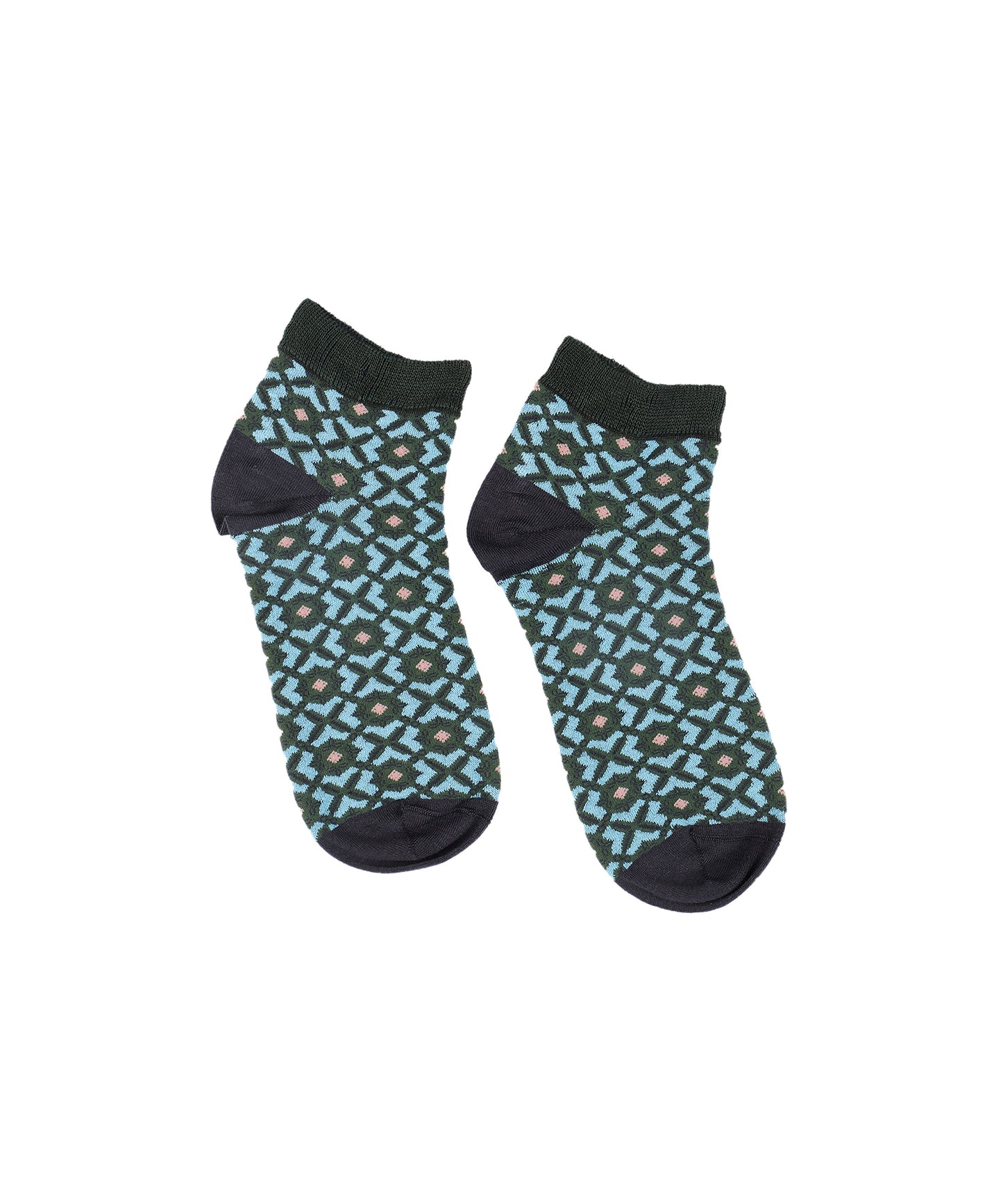 Floral-jacquard Cotton-blend Ankle Socks
