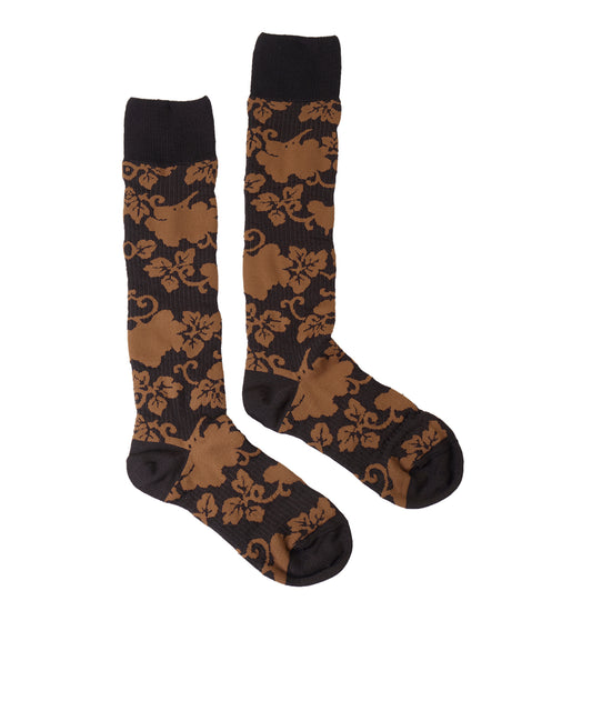 Interesting Color-block Cotton and Nylon Socks