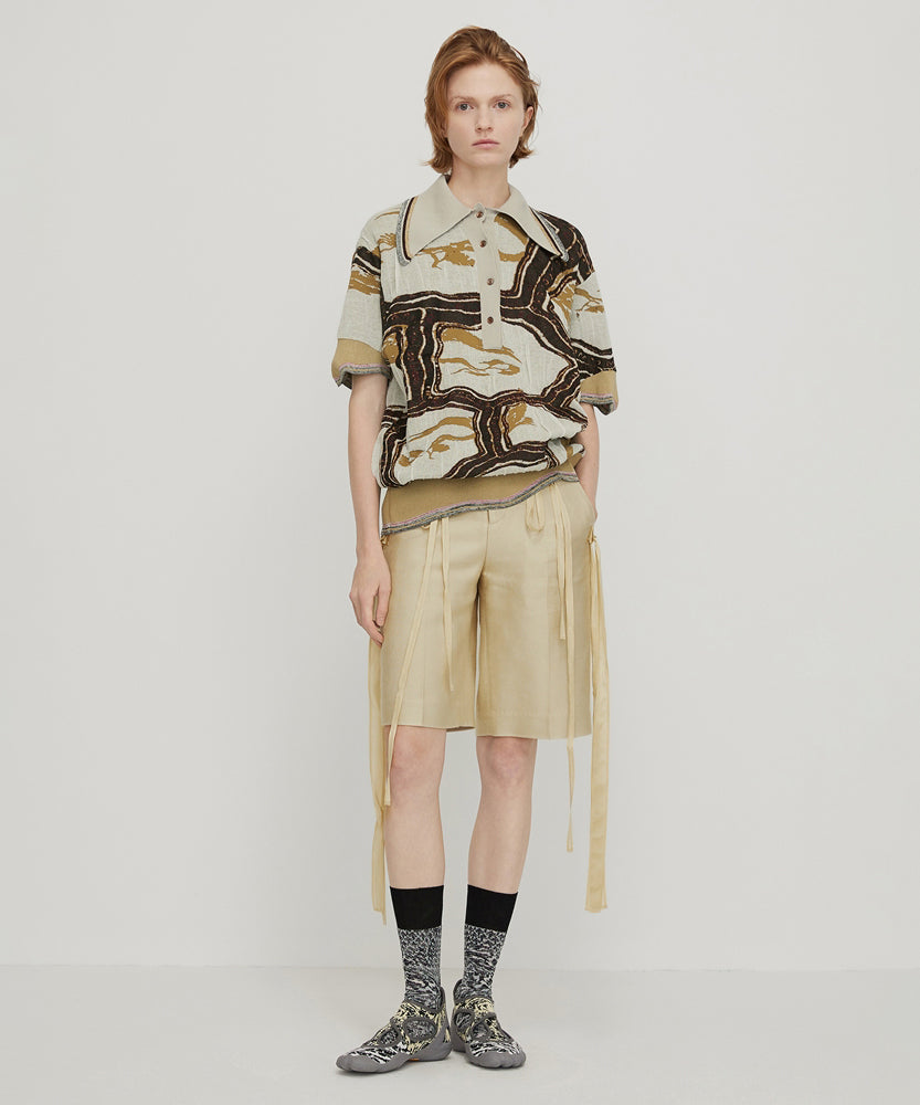 Deformed Oriental Grape Wave Nylon Socks