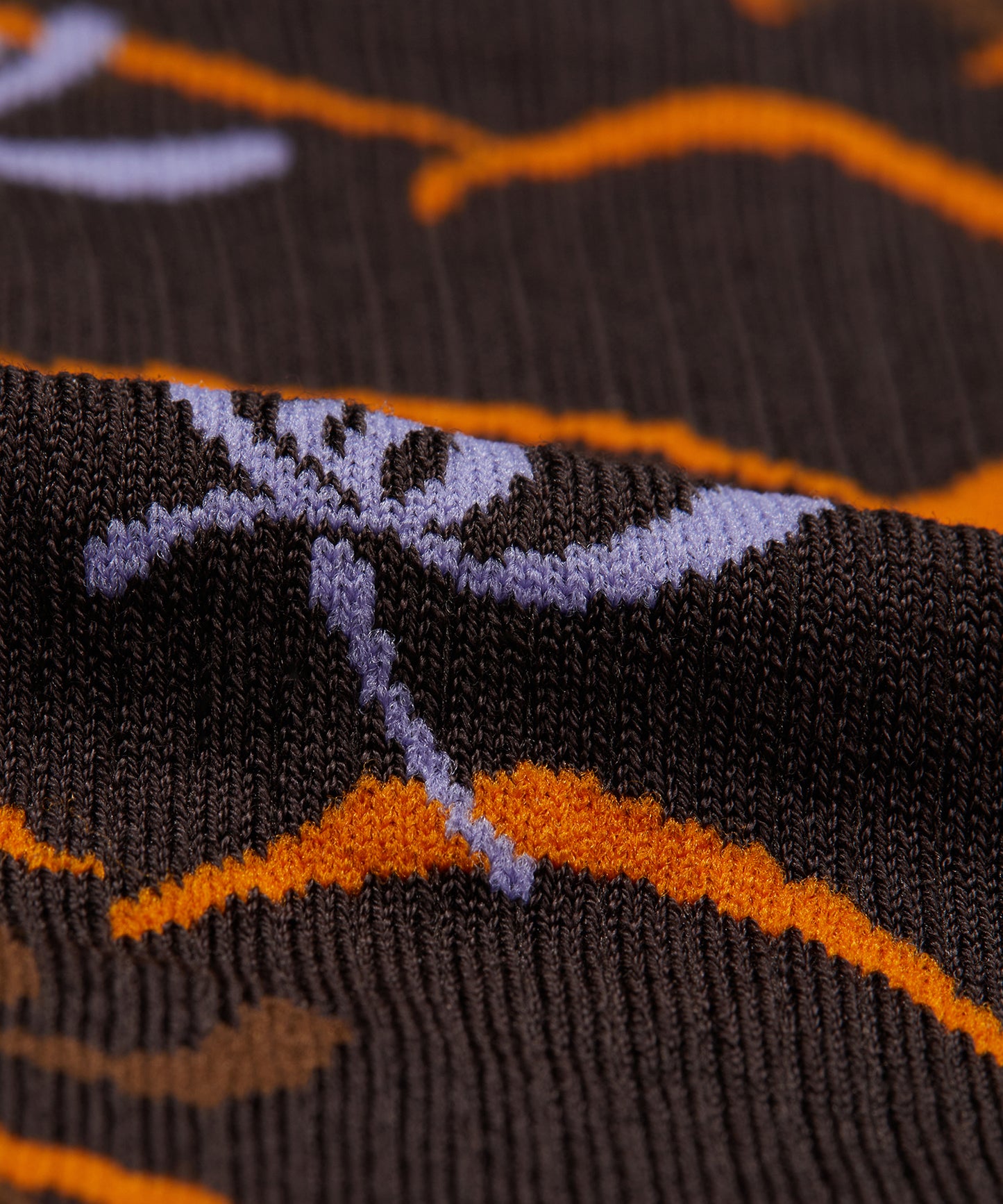 RetroOriental Jacquard Cotton-blend Crew Socks