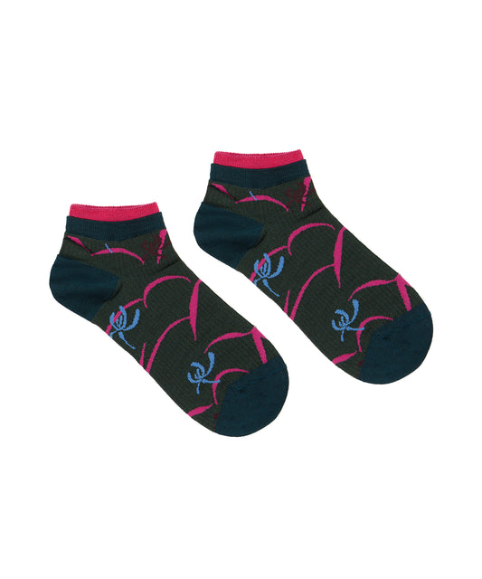 Retro Oriental jacquard Cotton-blend Ankle Socks