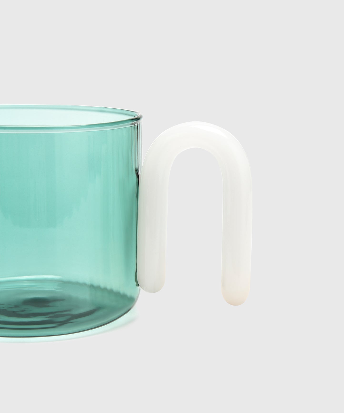 HOME Striped-pattern U-shaped Handle Cup