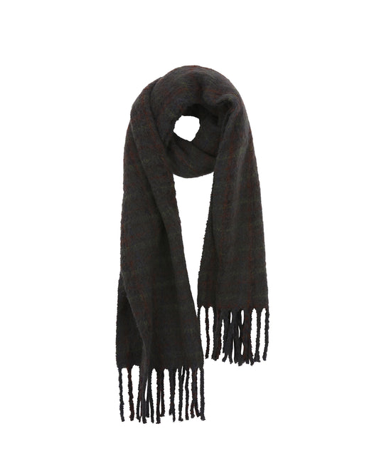 Plaid Fringed Scarf