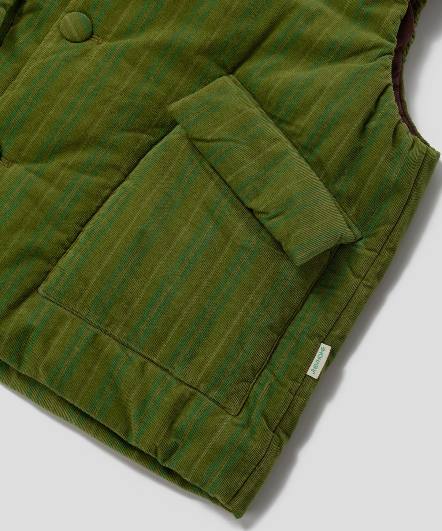 HOME Striped Corduroy Quited Vest
