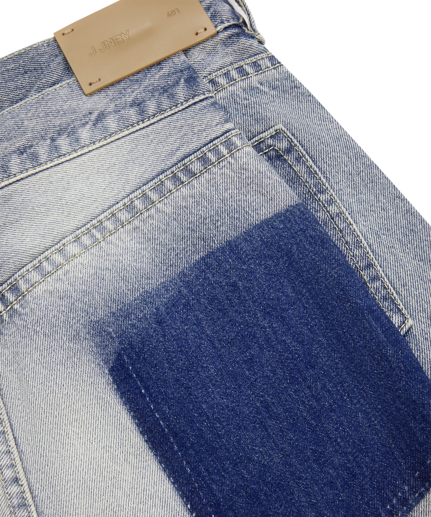 Double-waist Deconstructed Wide-leg Jeans