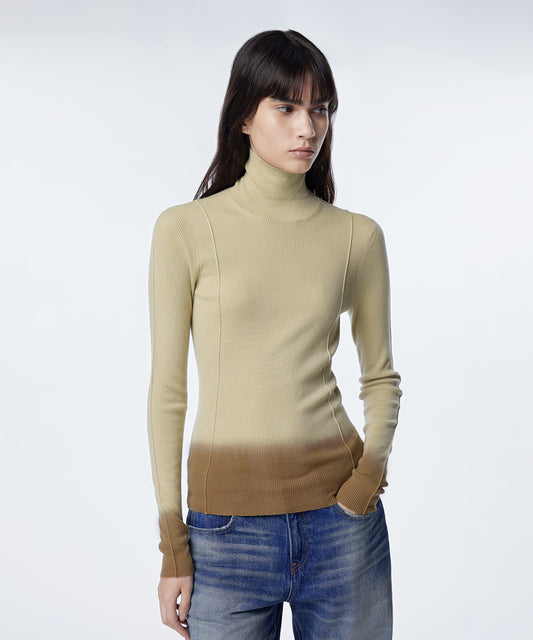 Ribbed Slim-fit High-neck Sweater
