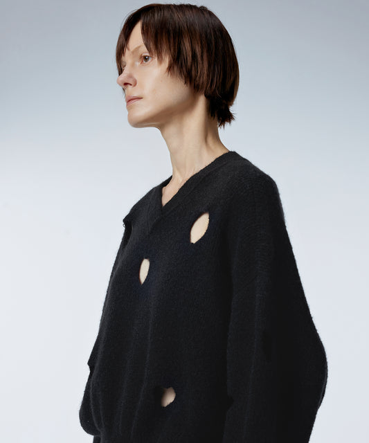 Cutout Heart Sweater