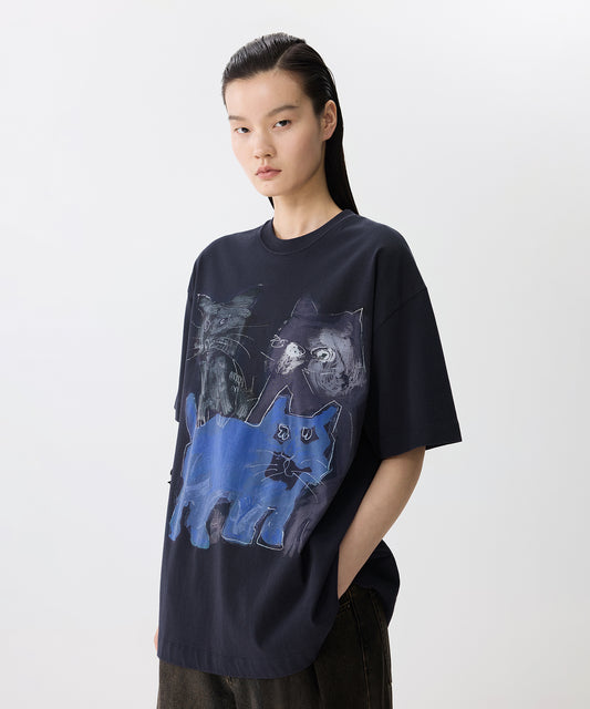 Charming Cat Oversized T-shirt