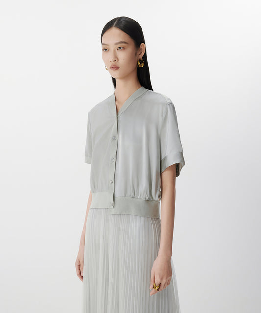 Dual Texture Elegance Cardigan