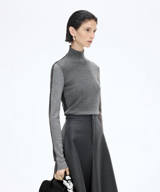 Playful Contrast Knit Sweater