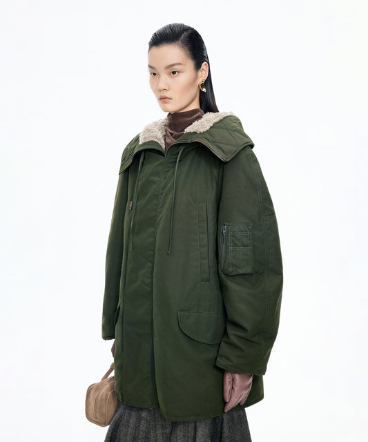 Military-inspired Down Coat