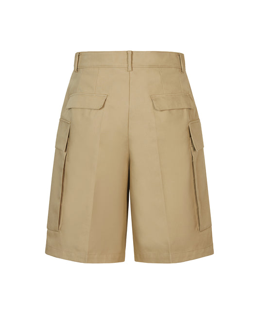 Flap-pocket Cotton Utility Bermuda Shorts