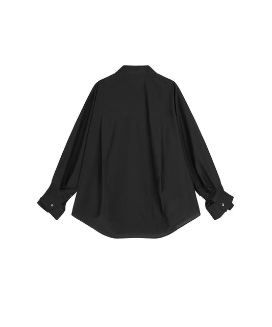 Tucked-sleeve Oversized Shirt