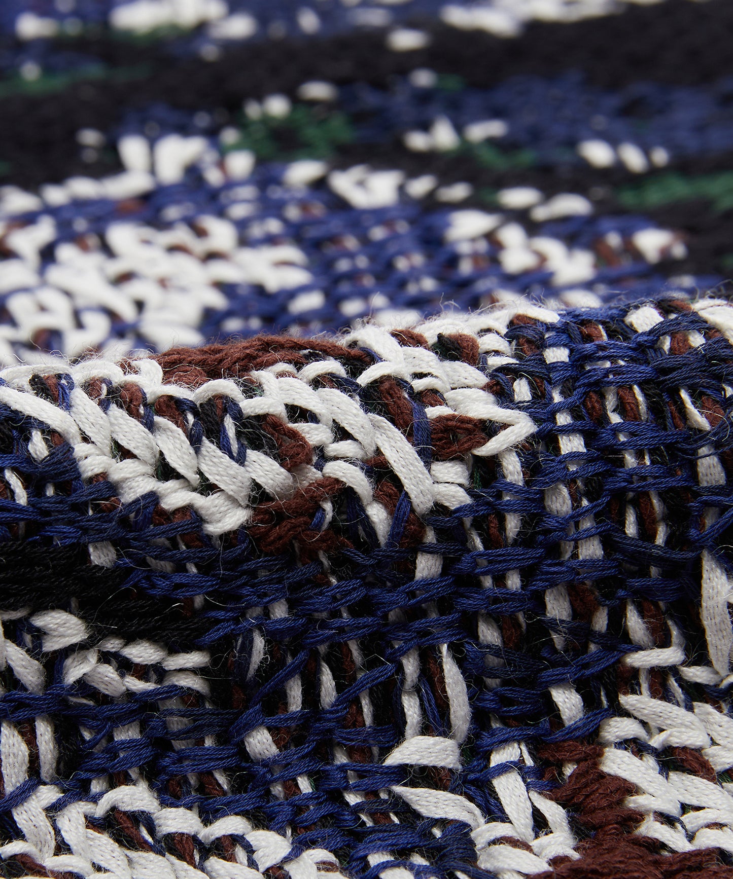 Graffiti Floral-pattern Loose Woven Top