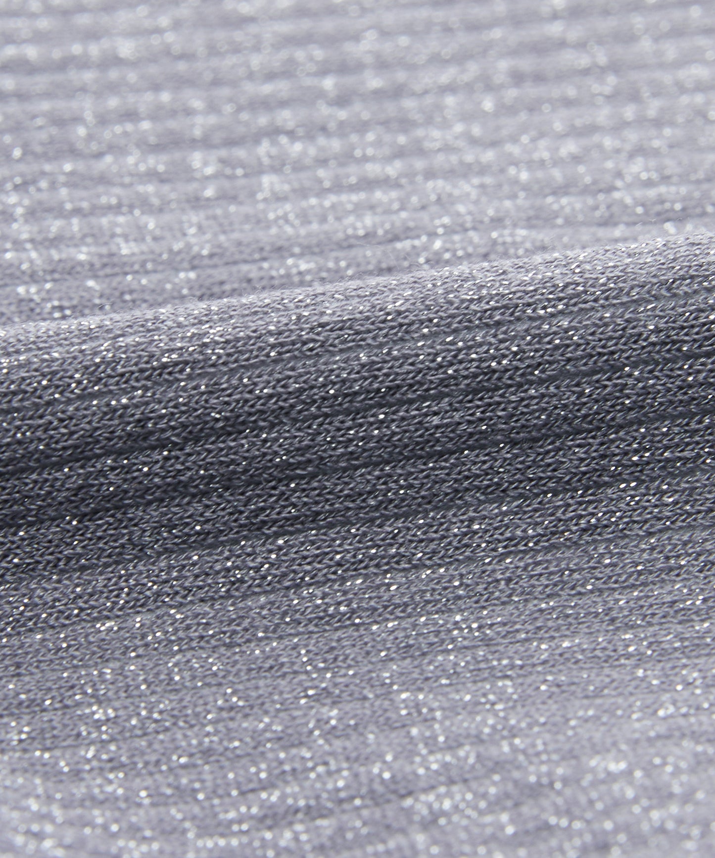 Silver Lame Ribbed Split-toe Socks
