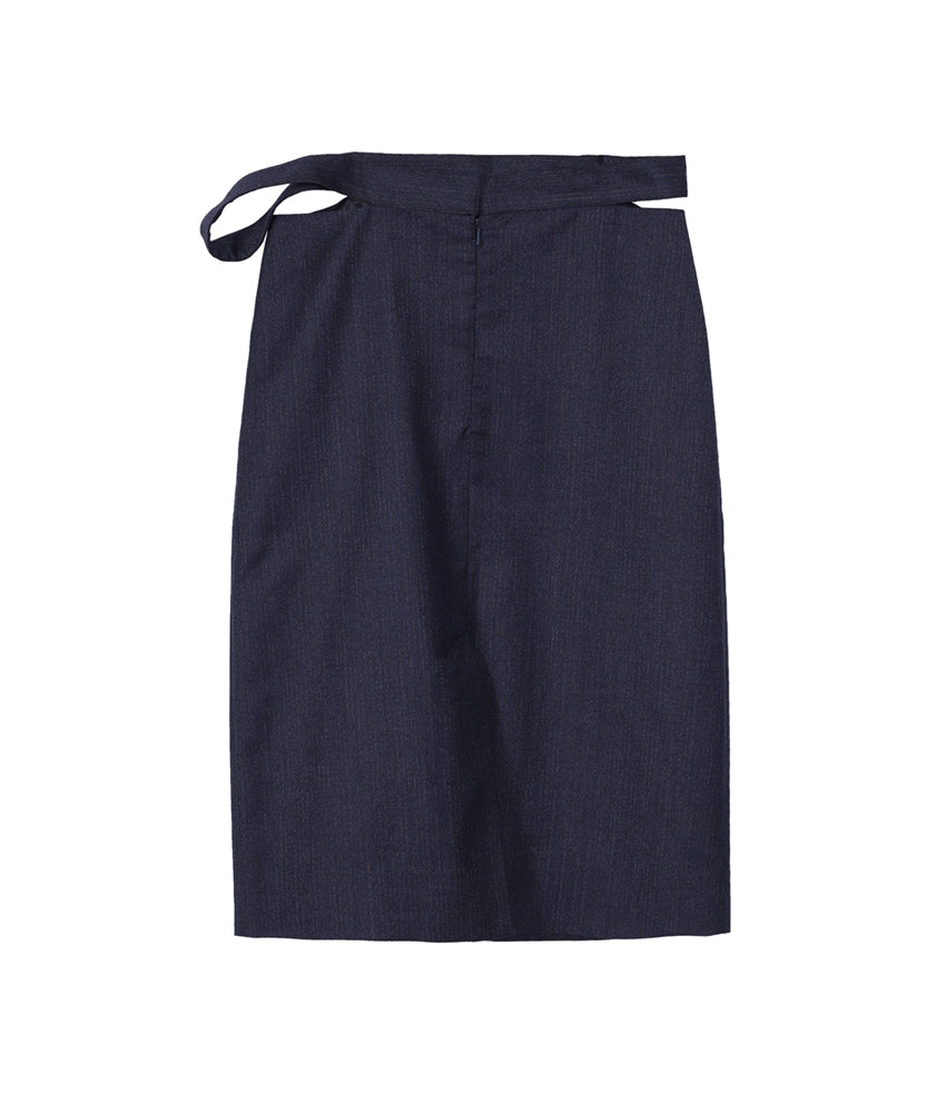 Cut-out Wool-blend Pencil Skirt
