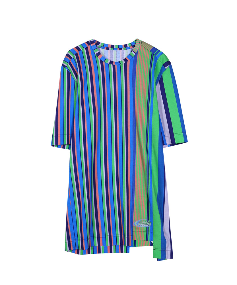 Visual Striped Cotton T-shirt