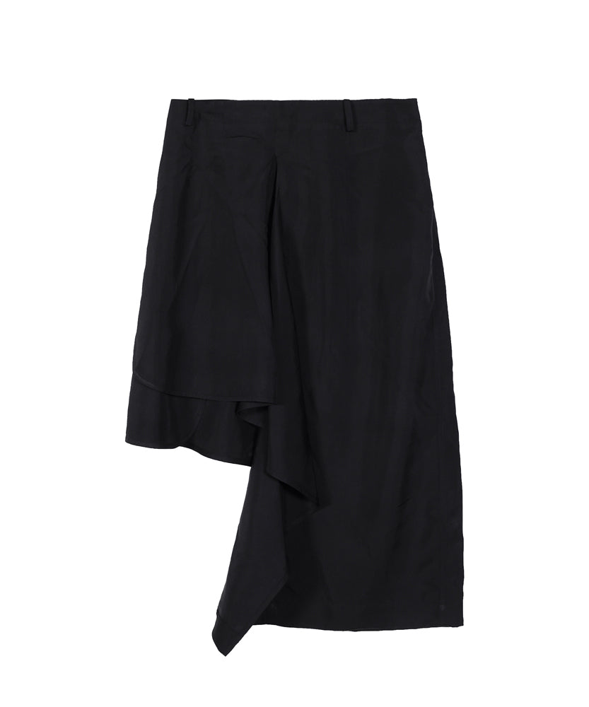 Asymmetric Rayon Skirt