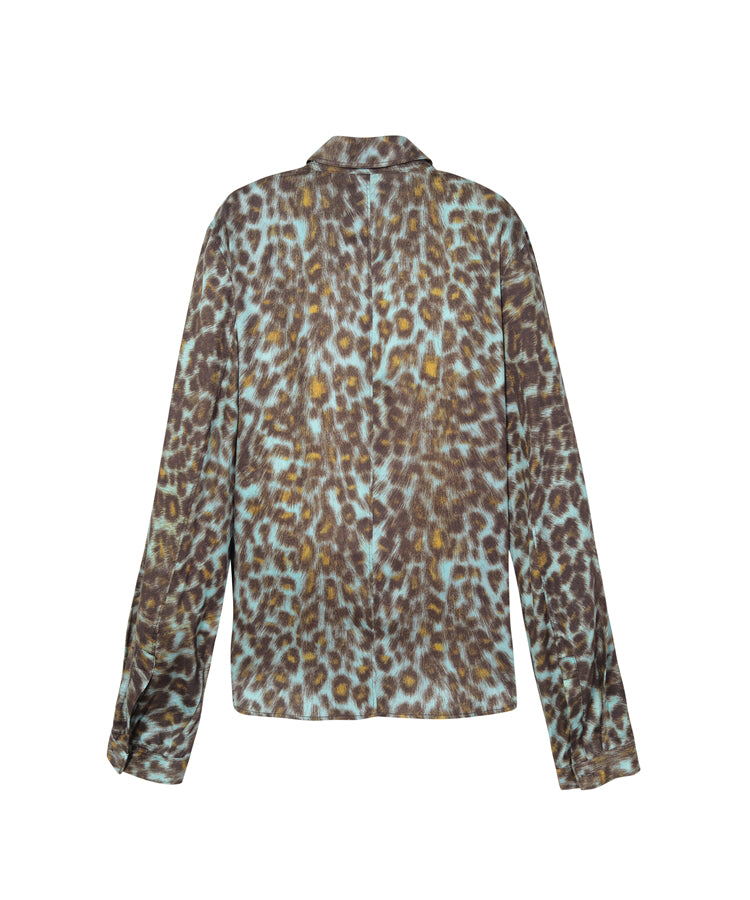 Leopard Print Rayon Shirt