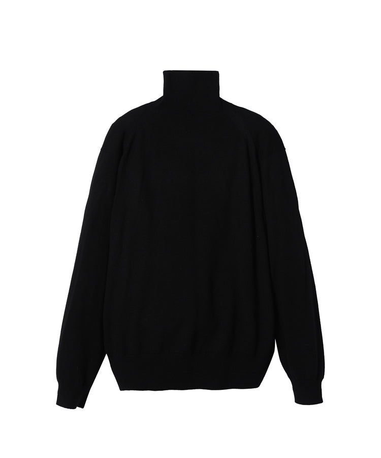 High-neck Loose-fitting Wool Sweater
