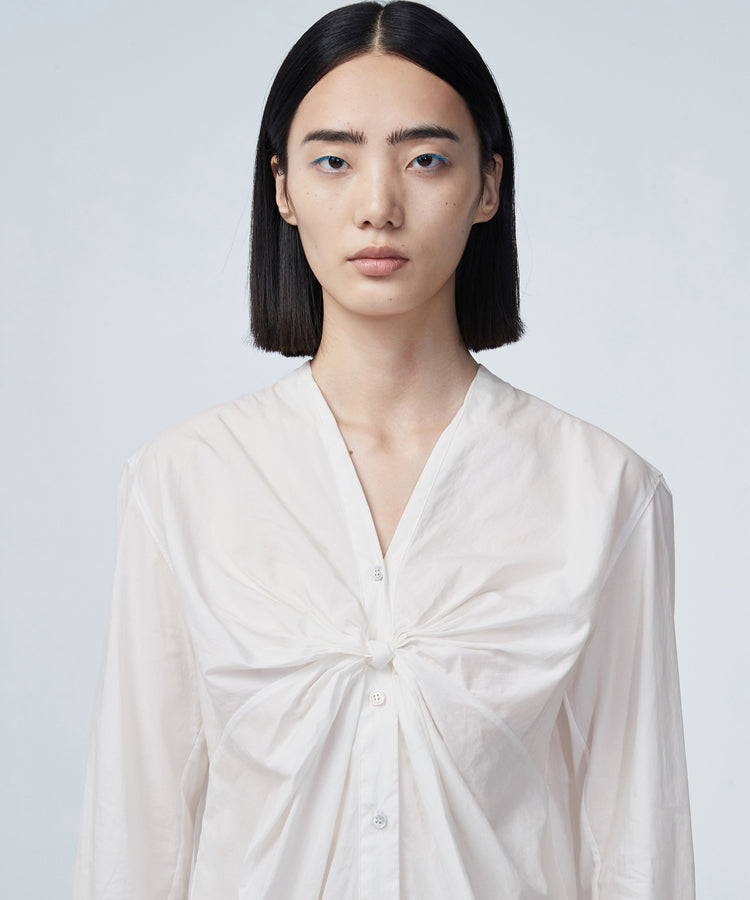 Bow-shaped Cotton Shirt