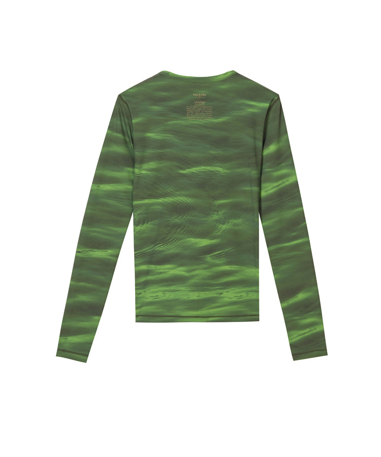 Green Seawater Slim-fit Performance T-shirt