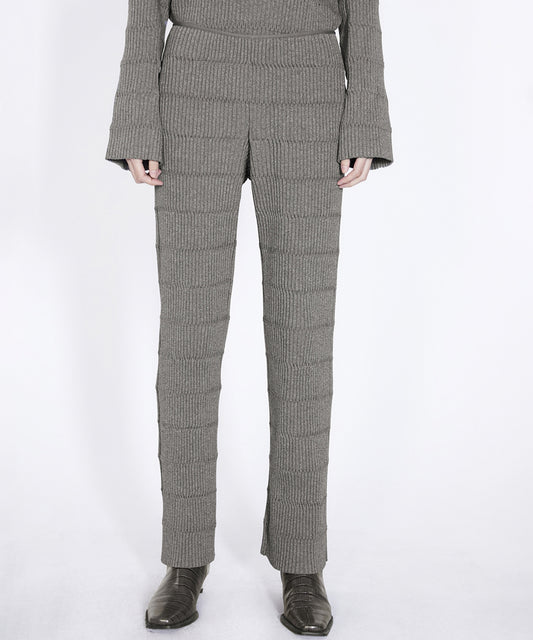 Knitted Jacquard Wide-leg Trousers
