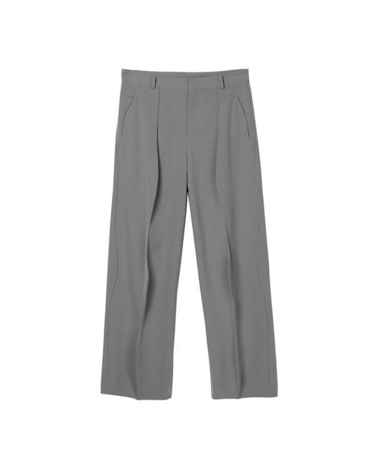 3D Structured Wool-blend Trousers