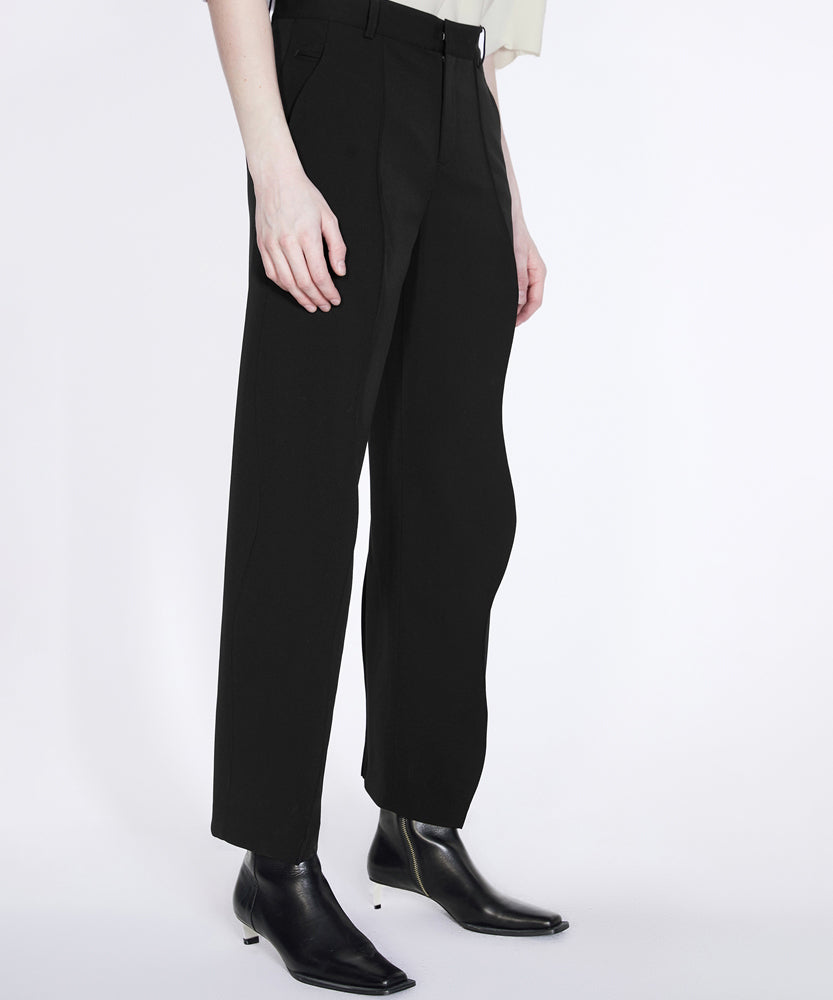 3D Structured Wool-blend Trousers