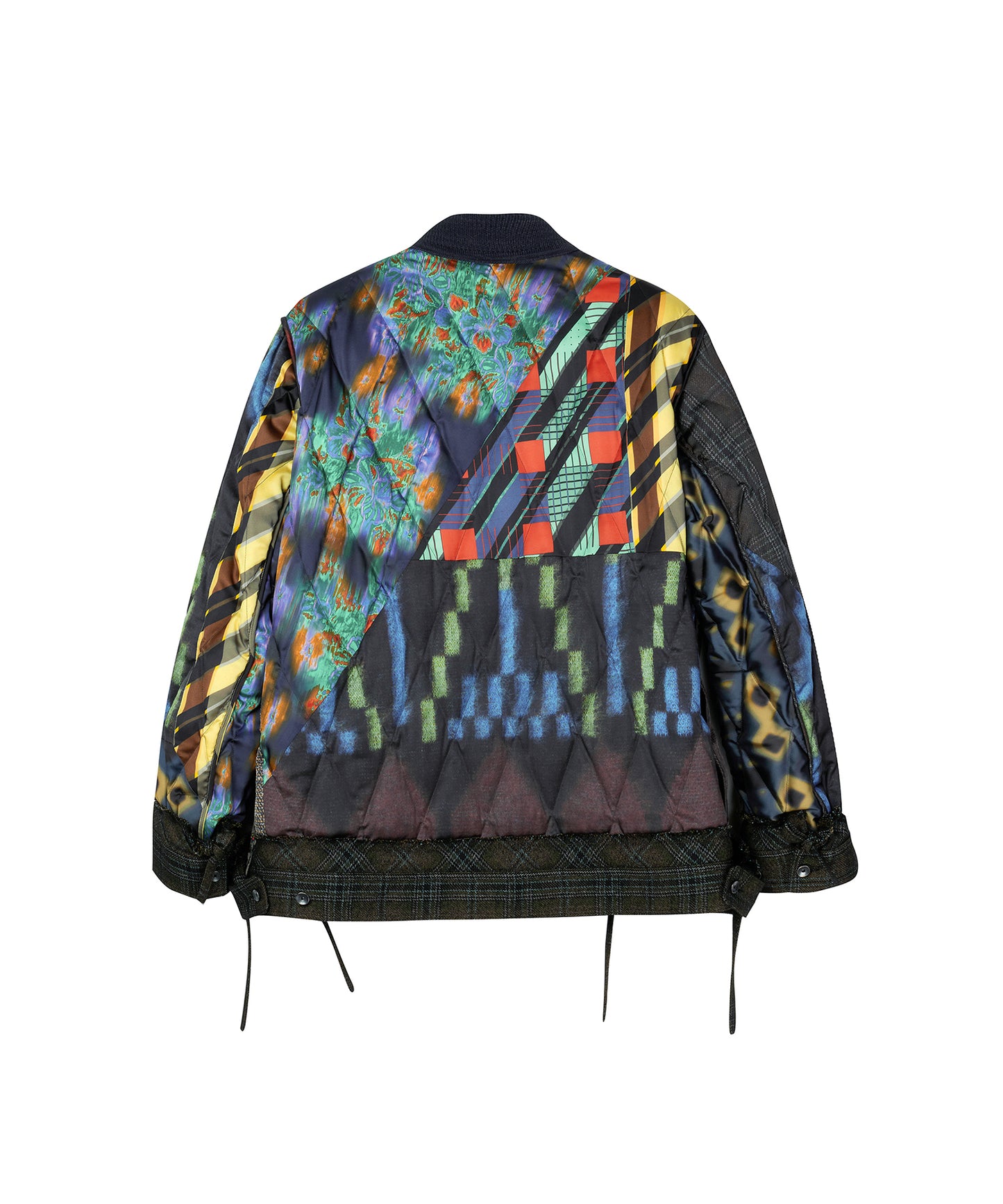 Fake Patchwork Quilted Down Jacket