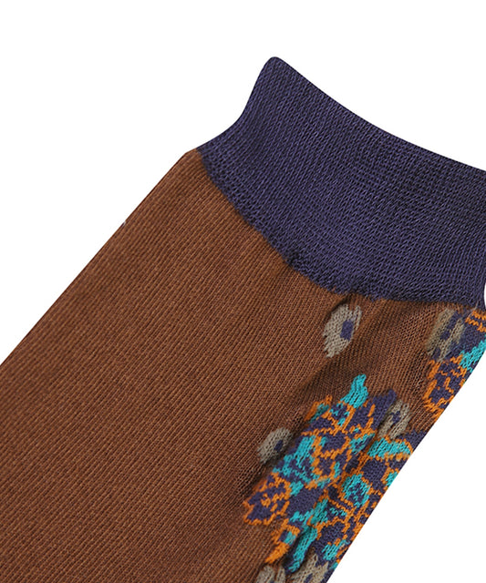Flower Intarsia Stretch-cotton Socks