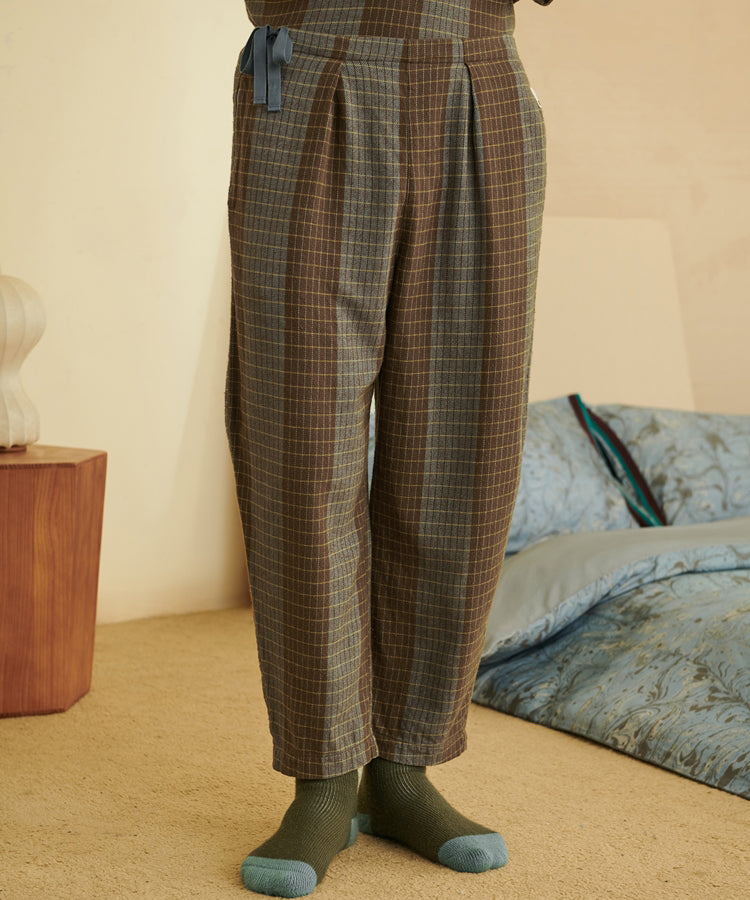 HOME  Loose and Neat Drawstring Cotton Pants