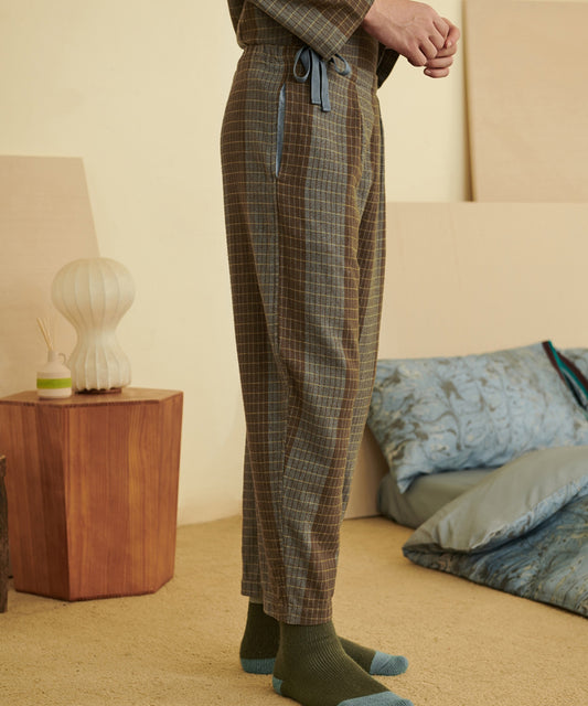 HOME  Loose and Neat Drawstring Cotton Pants