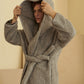 HOME Hooded Belted Polyester-fleece Robe