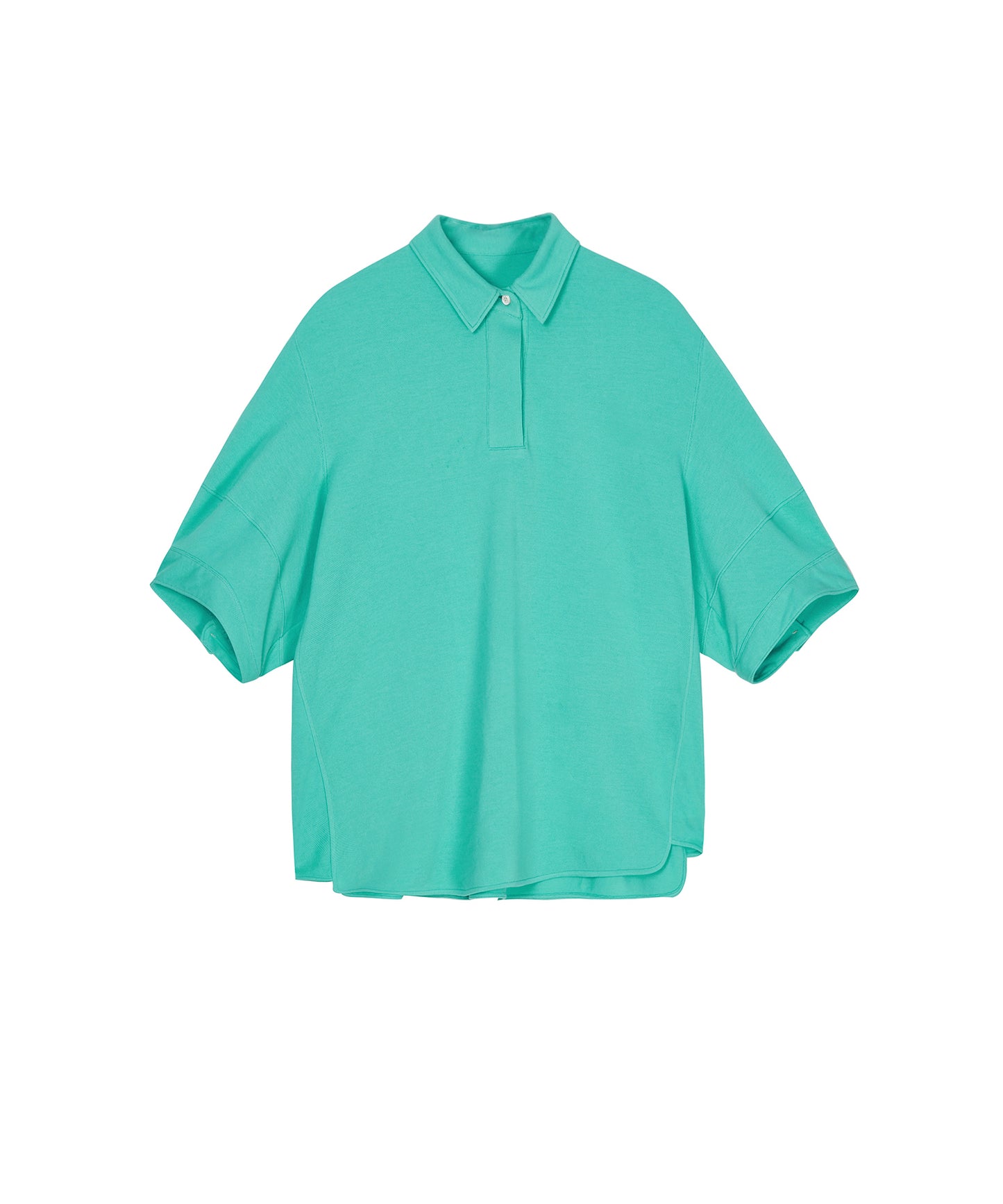 Loose-fit Half-placket Cotton-jersey Top