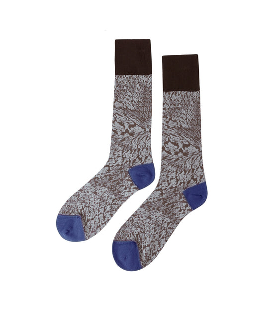 Deformed Oriental Grape Wave Nylon Socks