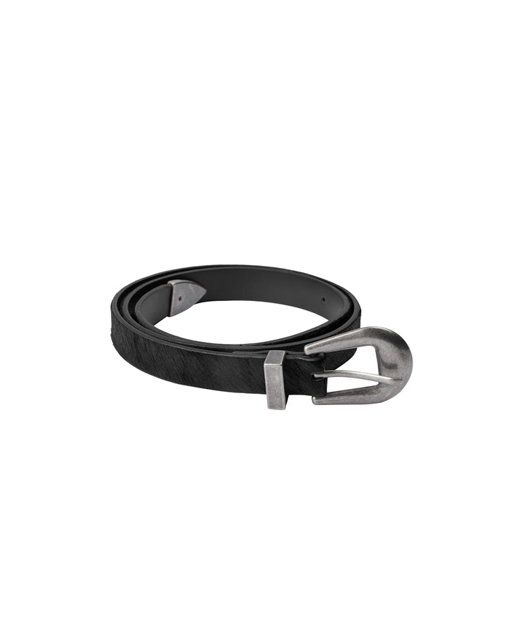 Calf Hair Leather Belt