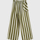 HOME Genderless Striped Drawstring-waist Cotton Pajama Pants