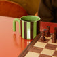 HOME N-shaped Handle Striped Cup