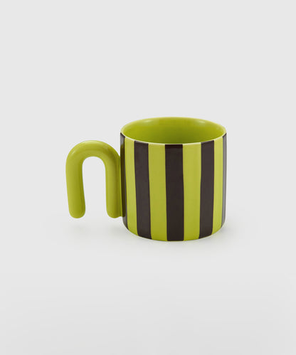 HOME N-shaped Handle Striped Cup