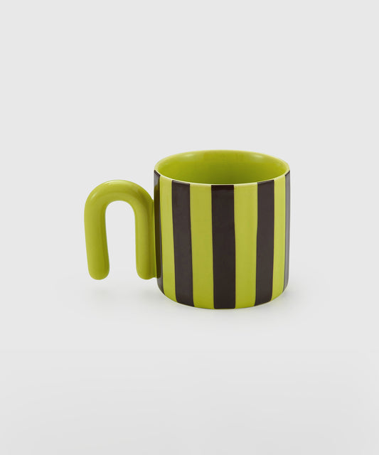 HOME N-shaped Handle Striped Cup