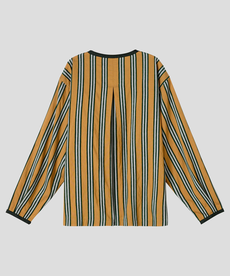 HOME Striped Round -collar Top