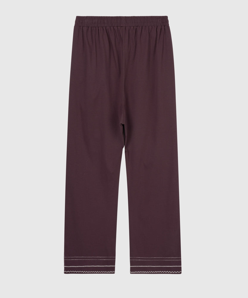 HOME Basic Cotton Relaxed-leg Trousers