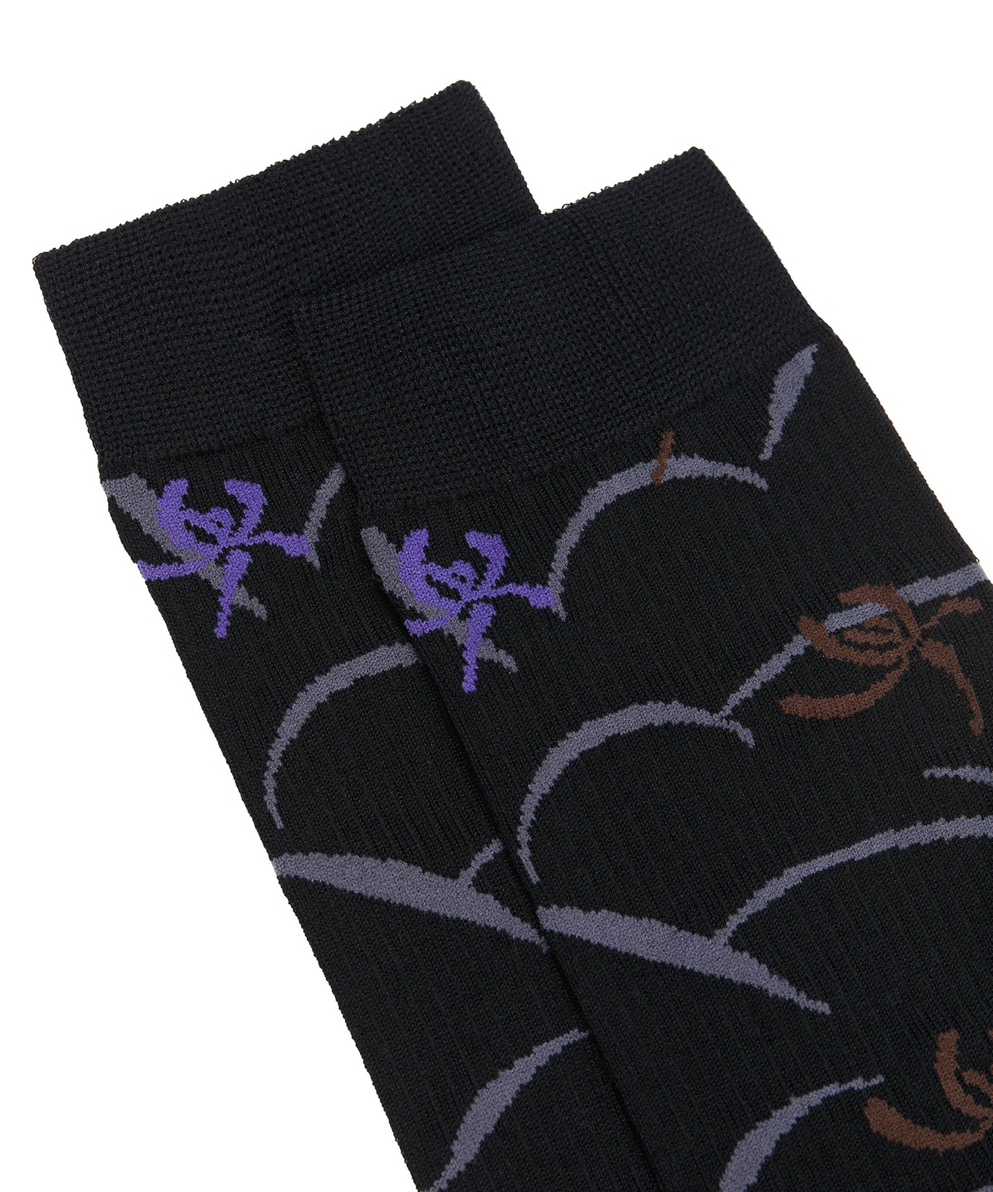 RetroOriental Jacquard Cotton-blend Crew Socks