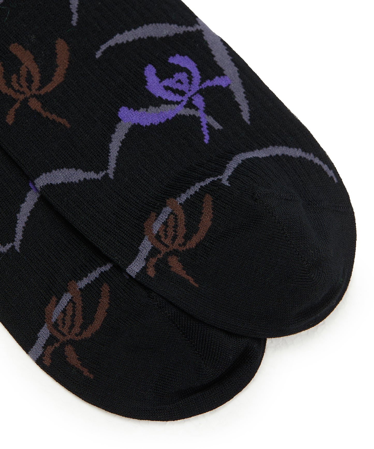 RetroOriental Jacquard Cotton-blend Crew Socks