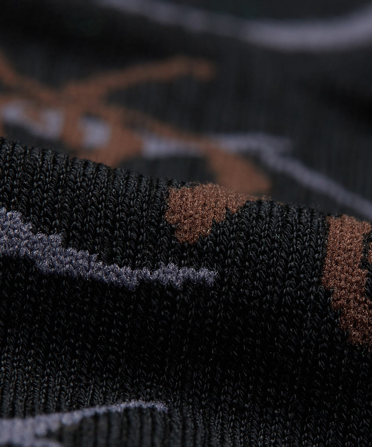 RetroOriental Jacquard Cotton-blend Crew Socks