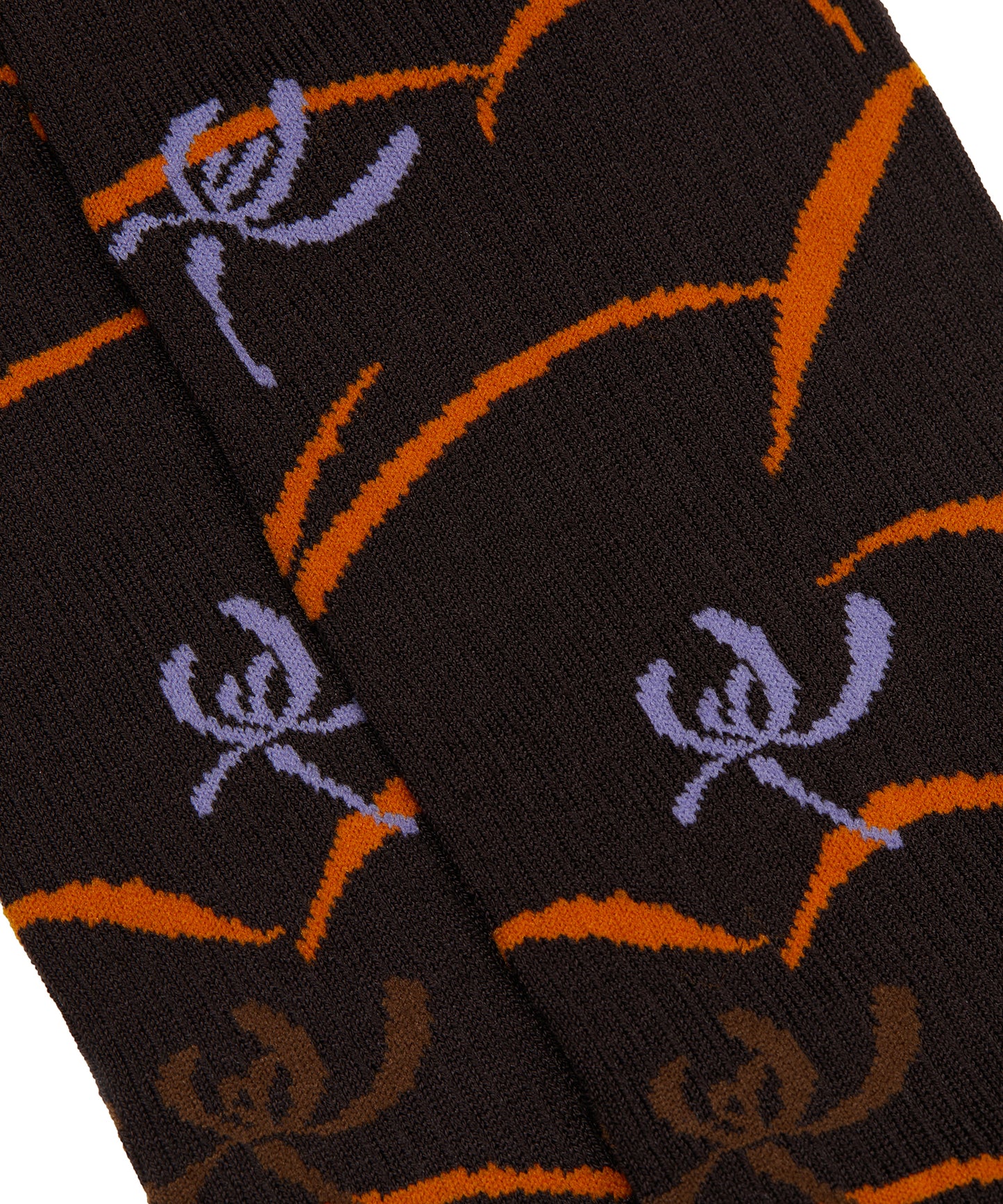 RetroOriental Jacquard Cotton-blend Crew Socks