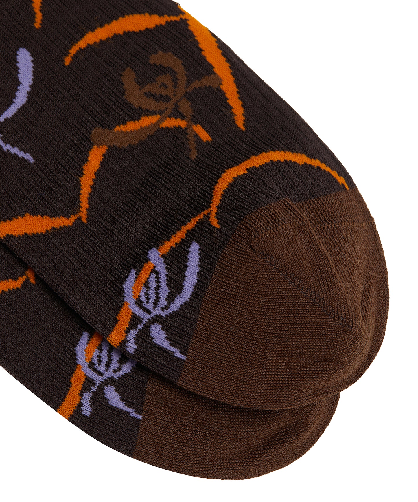 RetroOriental Jacquard Cotton-blend Crew Socks